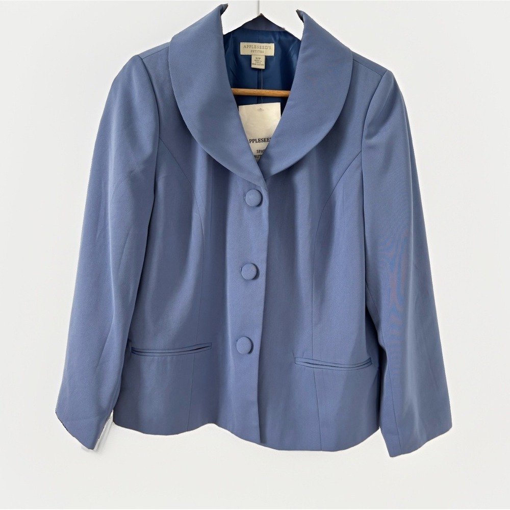 Appleseed's | Periwinkle Blue Blazer Jacket Size 12P Office Career